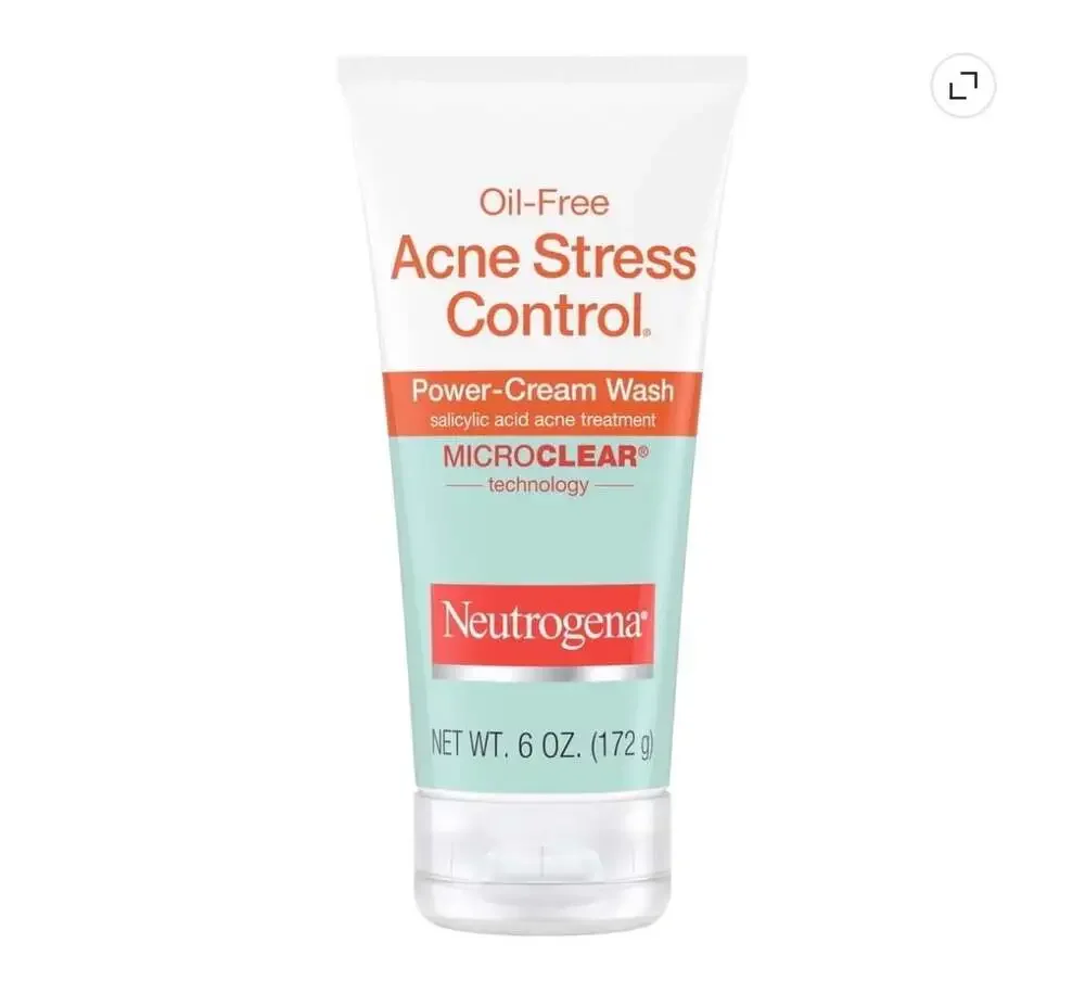 Neutrogena Oil-Free Acne Stress Control Power-Cream Wash, 6 Ounce